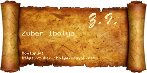 Zuber Ibolya névjegykártya