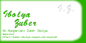 ibolya zuber business card